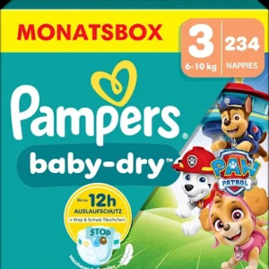 Windeln Baby Dry Gr.3 (6-10 kg) Paw Patrol, Monatsbox, 234 St