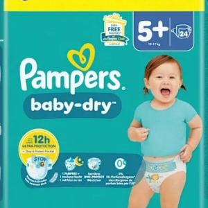 Windeln Baby Dry Gr.5+ Junior+ (12-17 kg), 24 St