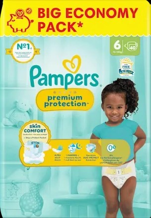 Windeln Premium Protection Gr.6 Extra Large (13-18 kg), Big Pack, 40 St