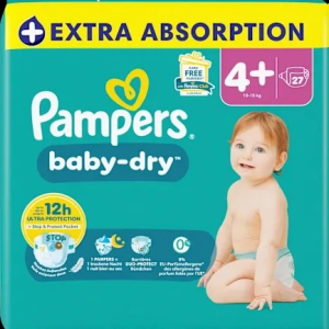 Windeln Baby Dry Gr.4+ Maxi+ (10-15 kg), 27 St