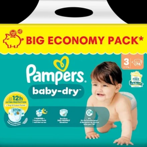 Windeln Baby Dry Gr.3 Midi (6-10 kg), BigPack, 74 St